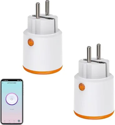 Zdjęcie produktu dla Inteligentna wtyczka Zigbee z funkcją pomiaru i timera – obsługa przez aplikację Tuya – powiadomienia push – 16 A – kompatybilna z Alexą i Google Home – zestaw 2 sztuki
