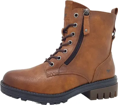 Image de Mustang Veterschoenen Hoog  Veterschoenen Hoog - Cognac - Maat 39