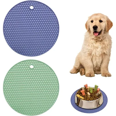 Produktbild von Fressmatte Leckmatte Futtermatte - Silikon - 17,5 cm - Antirutsch und wasserdicht - Für Hunde und Katzen