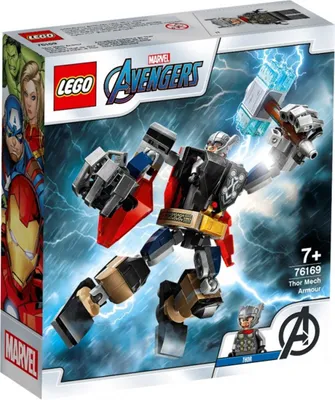Produktbild von LEGO 76169 Super Heroes Marvel Avengers Thor Mech Set, Actionfigur mit Thor als Minifigur