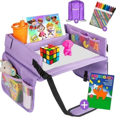 Produktbild von Faltbare Spielmatte für Kinder, Lila, mit integriertem Zeichentisch