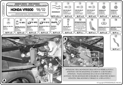Immagine prodotto di Portapacchi Monokey/Monolock GIVI 257FZ senza piastra