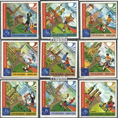 Produktbild von Briefmarken Äquatorialguinea 1974 Mi 337-345 (kompl.Ausg.) gestempelt Austragungsorte Fußball-WM 74