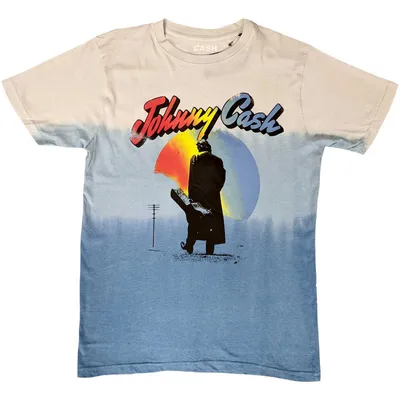 Produktbild von Johnny Cash Walking Guitar (Wash Collection) Blue M T-Shirt
