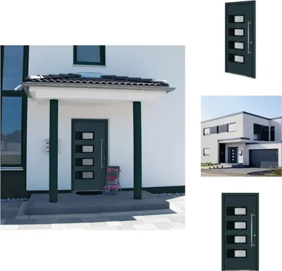 Produktbild von vidaXL Haustür Anthrazit 100x210 cm Aluminium und PVC - Haustüren