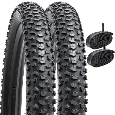 Produktbild von Omgoods – Set aus 2 Mountainbike-Reifen mit Innereifen, 16 Zoll