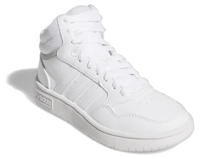 Produktbild von Adidas Damen Sneaker Hoops 3.0 Mid 22837-4, 22837-4.5, 22837-5, 22837-5.5, 22837-6, 22837-6.5, 40260-33, 40260-34, 40260-35, 40260-36 ADI-GW0401 ftwwht/ftwwht/gretwo 35
