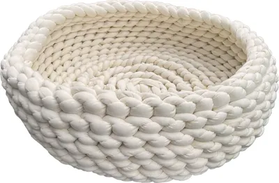 Produktbild von Aumüller Katzenkorb Grobstrick - Kuschelhöhle für Katzen, Beige