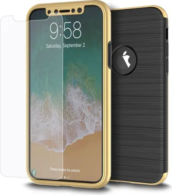 Produktbild von Samsung Galaxy J5 2017 2 in 1 Handyhülle 360 Grad Full Cover Case Gold