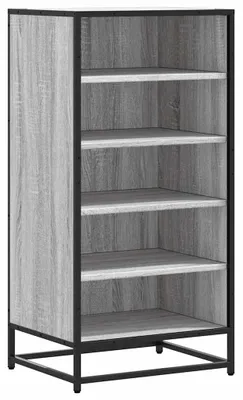 Zdjęcie produktu dla vidaXL Stojak na buty Szary Sonoma 48x38x97,5 cm Materiał drewnopochodny