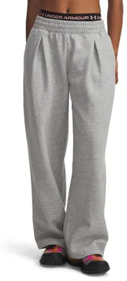 Zdjęcie produktu dla Spodnie damskie Under Armour Rival Fleece Script, kolor szary, rozmiar S