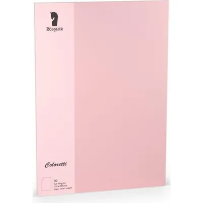 Produktbild von Rössler Papier 220726523 Coloretti Briefbogen - A4, 165g, 10 Blatt, rosa