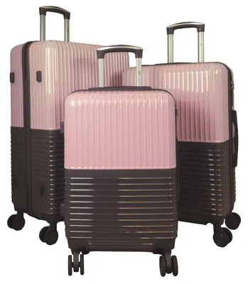 Produktbild von Hartschalen Trolley Set mit tollem Farbdesign Riga Pink-Grau Gr. M, L und XL