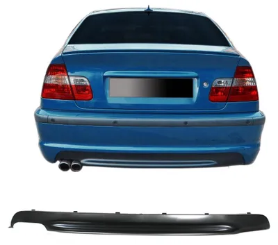Für BMW 3er E46 ab 98-07 mit M Stoßstang Heckdiffusor Diffusor Stoßstange Hinten in der Farbe von Jom Car-Parts GmbH
