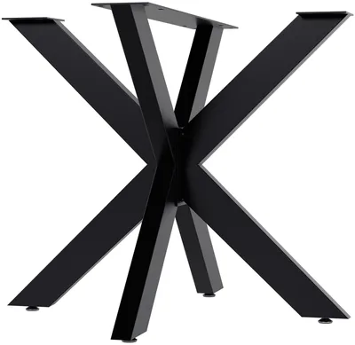 Produktbild von CLP Tischbeine Hardwick aus Stahl in Sternform Höhe 71 cm schwarz Größe 85x85x71 cm Größe 85x85x71 cm