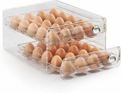 Zdjęcie produktu dla Pojemnik na 40 jajek, przezroczysty organizer do zamrażarki
