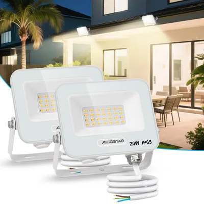LED-Außenstrahler 20W 1650lm 4000K IP65 2er-Set