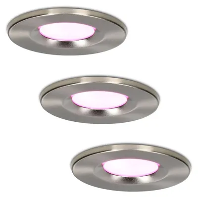 Produktbild von hoftronicsmart LED Einbaustrahler 6W 450lm RGBWW IP65 Edelstahl Set 3x