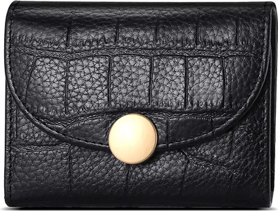 Produktbild von INF RFID-blockierende Geldbörse aus echtem Leder für Damen Schwarz