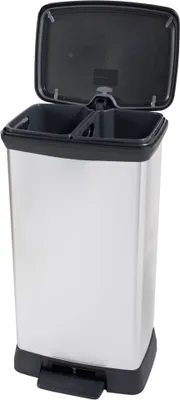 Image de Curver Deco Bin Duo 23 l + 23 l argenté
