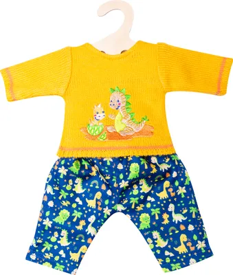 Produktbild von Puppen-Strickpullover mit Hose Dino 35-45cm