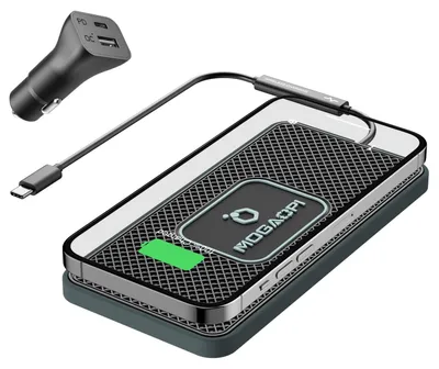 Kabelloses Autolade-Pad 15W, PD20W, Dual-Port, für iPhone & Samsung