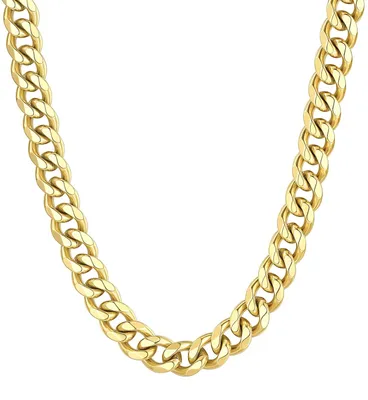 Obrázok produktu pre ChainsHouse, náhrdelník, dámsky, robustný retiazka, nerezová oceľ, článková retiazka, 9 mm / 46 cm