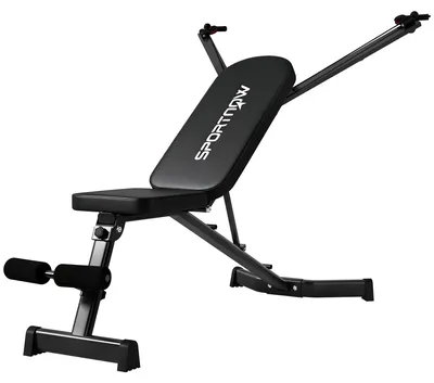 Immagine prodotto di Panca Fitness Regolabile 135x130x107 cm con Bande di Resistenza Pieghevole Salvaspazio