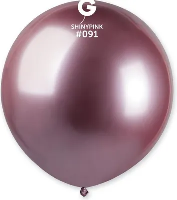 Zdjęcie produktu dla Balon chrom 48 cm - różowy błyszczący - 1 szt