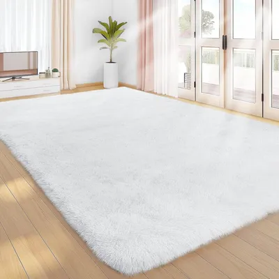 Immagine prodotto di Tappeto a pelo lungo per soggiorno, 240x300 cm, bianco