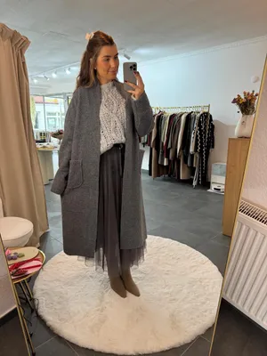 Produktbild von Tüllrock Damen "Fiona" Grau, Traumhafter Rock in einlagige Tüllverarbeitung, für Frauen Rock, Midirock, Damen Midi rock, Elegant Röcke, Langer Rock