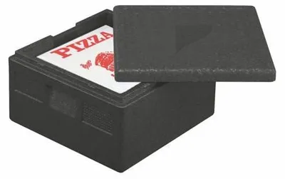 Produktbild von Isolier-Transportbehälter, EPP 41 cm x 41 cm x 24 cm schwarz "Pizza"
