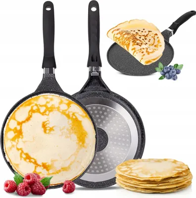 Produktbild von PFANNE FÜR PFANNKUCHEN PANCAKES 24 cm ANTIHAFTBESCHICHTET INDUKTION GAS KAMILLE