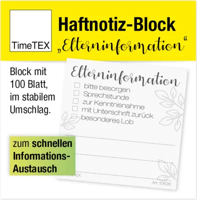 Produktbild von Haftnotiz-Block 'Elterninformation'