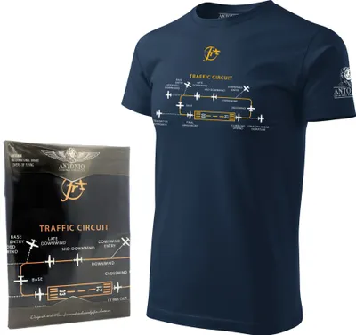 Produktbild von T-Shirt mit Flugplatzverkehrsmuster CIRCUIT (L)