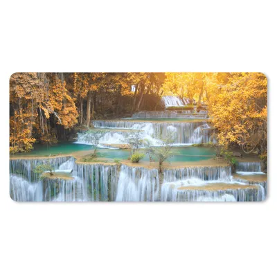 Produktbild von MuchoWow® Mauspad Mousepad Wasserfall - Herbst - Bäume - Braun - Wasser 60x30 cm - Mousepads - Maus Mat - Pad - Mausunterlage - Nachhaltig