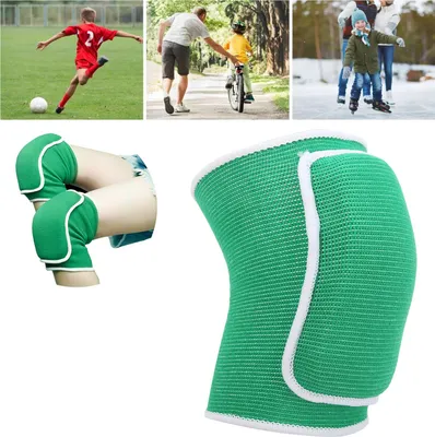 Produktbild von Kinder Sport Elastische Knie Pads Bein Wärmer Kinder Dance Volleyball Basketball Knie Pads Grün