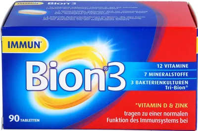 Produktbild von Bion 3 Vitamine, Mineralstoffe, Bakterienkulturen Tabletten, 90 St. Tabletten