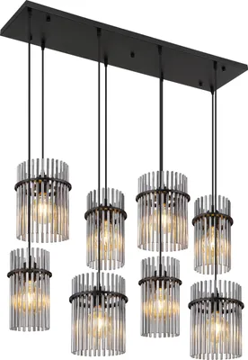 Produktbild von Globo Lighting Hängeleuchte Metall schwarz matt, 8x E27