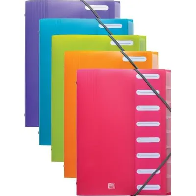 Produktbild von Oxford Ordnungsmappe "ELBA School Life" 8 Fächer DIN A4 PP zufällige Farbe 1 Stk