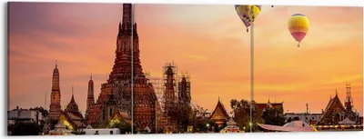 Produktbild von Bild auf Leinwand - Leinwandbild - Tempel Asien - 150x50cm - Wand Bild - Wanddeko - Wandbilder - Leinwanddruck - Bilder - Kunstdruck - Wanddekoration - Leinwand bilder - Wandkunst - CA150x50-3437
