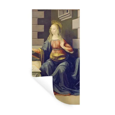 Produktbild von MuchoWow® Wandtattoo Wandsticker Wandaufkleber Die Verkündigung - Leonardo da Vinci 20x40 cm Selbstklebend und Repositionierbar - Selbstklebend - Fototapeten