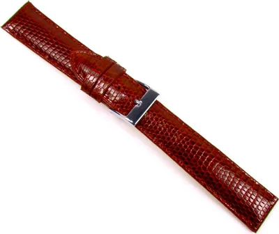 Produktbild von Echt Eidechse Ersatzband Uhrenarmband Eidechsenleder Braun 20784S, Stegbreite:20mm