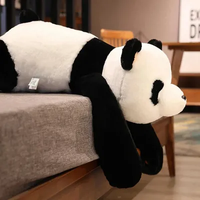 Produktbild von Riesen Panda Plüschtier 60cm XXL Kuscheltier Bär Stofftier Baby Kissen Kindergeburtstag Weihnachtsgeschenk