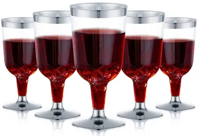 Immagine prodotto di Set di 30 bicchieri di plastica riutilizzabili per vino, ideali per feste