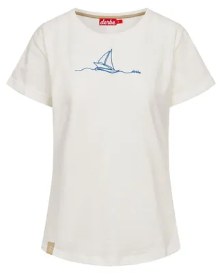 Produktbild von Derbe Segelboot - Damen T-Shirt, Größe:S, Farbe:off white