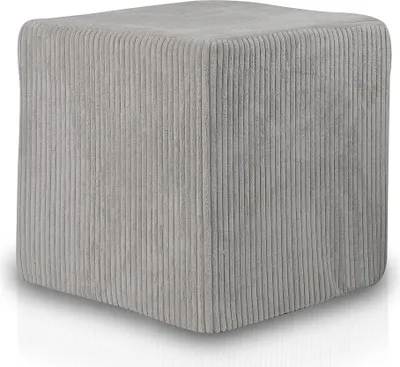 Produktbild von Ecopuf, Sitzhocker, Fußhocker aus Cordstoff, Quadratischer Hocker, 40x40cm