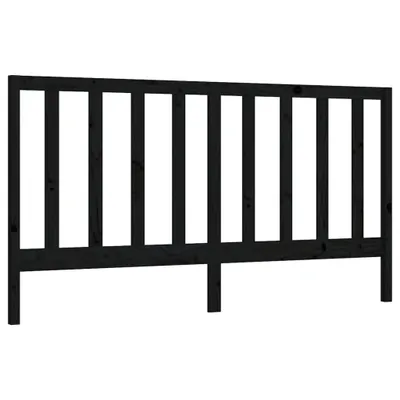 Obrázok produktu pre Čelo postele čierne 186x4x100 cm masívna borovica