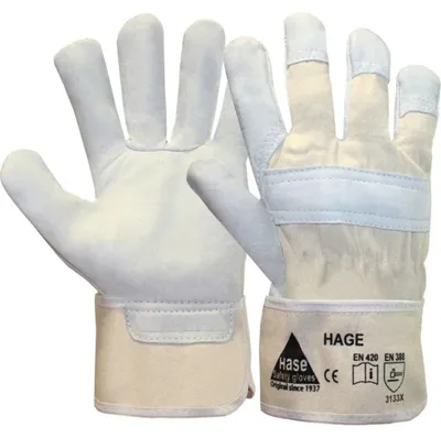 Produktbild von Arbeitshandschuhe Hage Narbenleder natur/beige Größe 9 für mechanische Gefahren