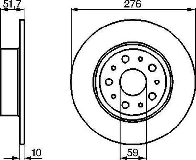 Produktbild von BOSCH Bremsscheiben (2 Stück)  0 986 478 463